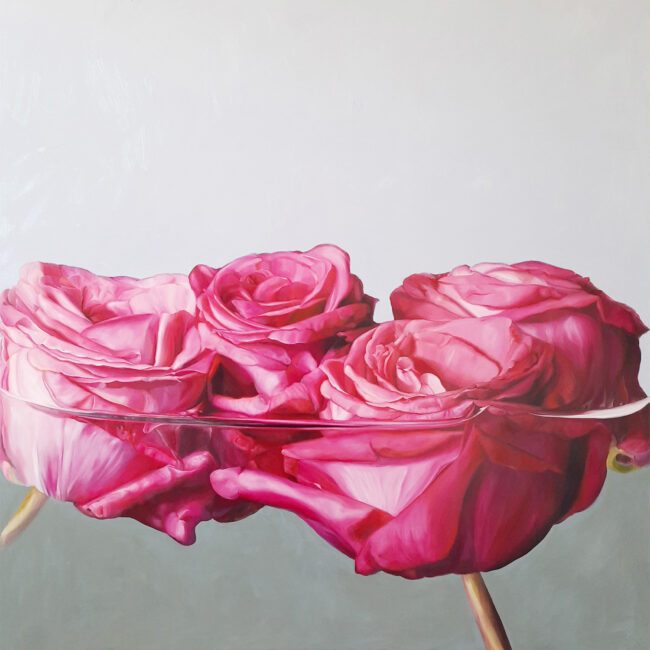 Rosen in Öl gemalt